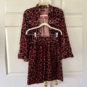 J Crew Velvet Skit and Button Down Set
